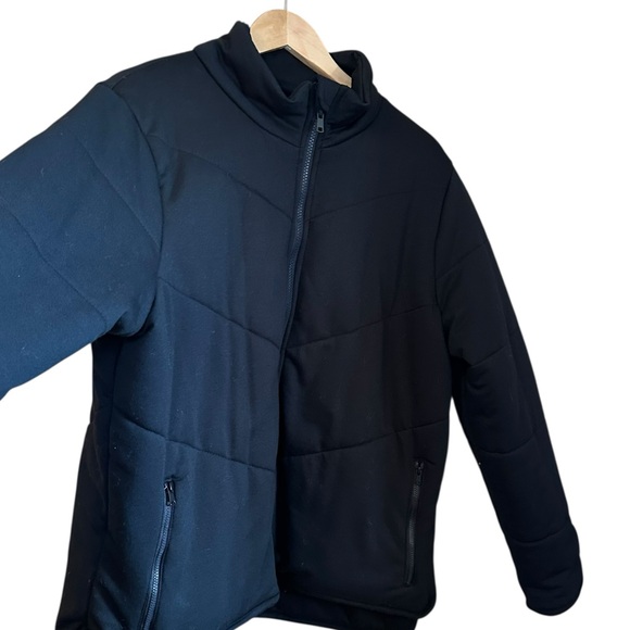 Three Dots Quilted Insulated Mock Neck Jacket Black XL - Picture 4 of 9